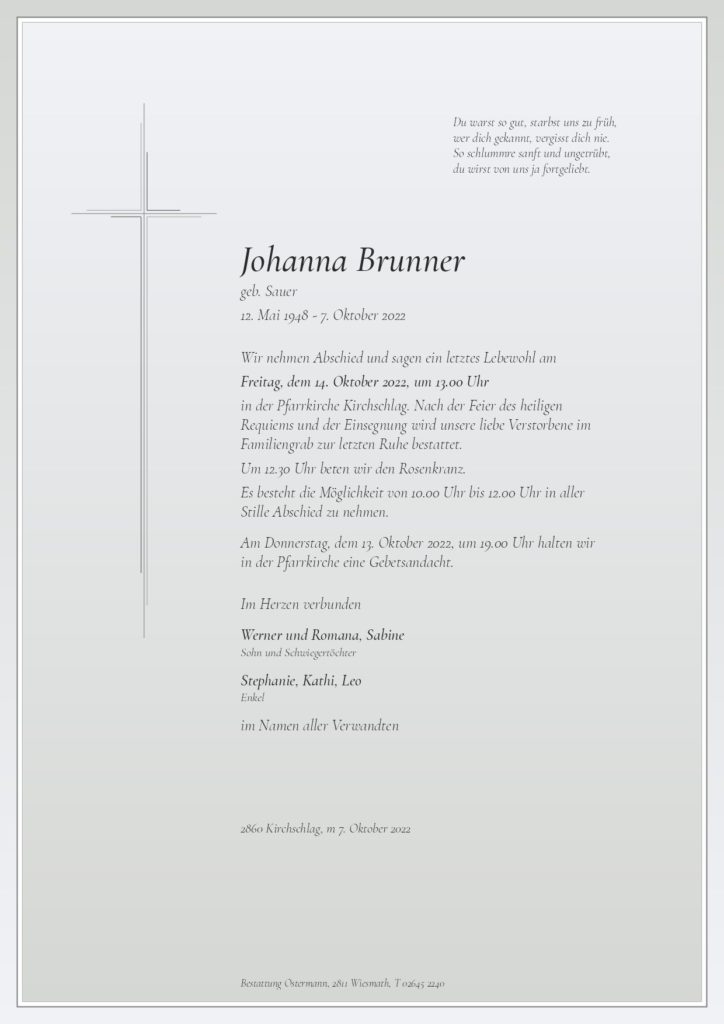 Johanna Brunner (74)