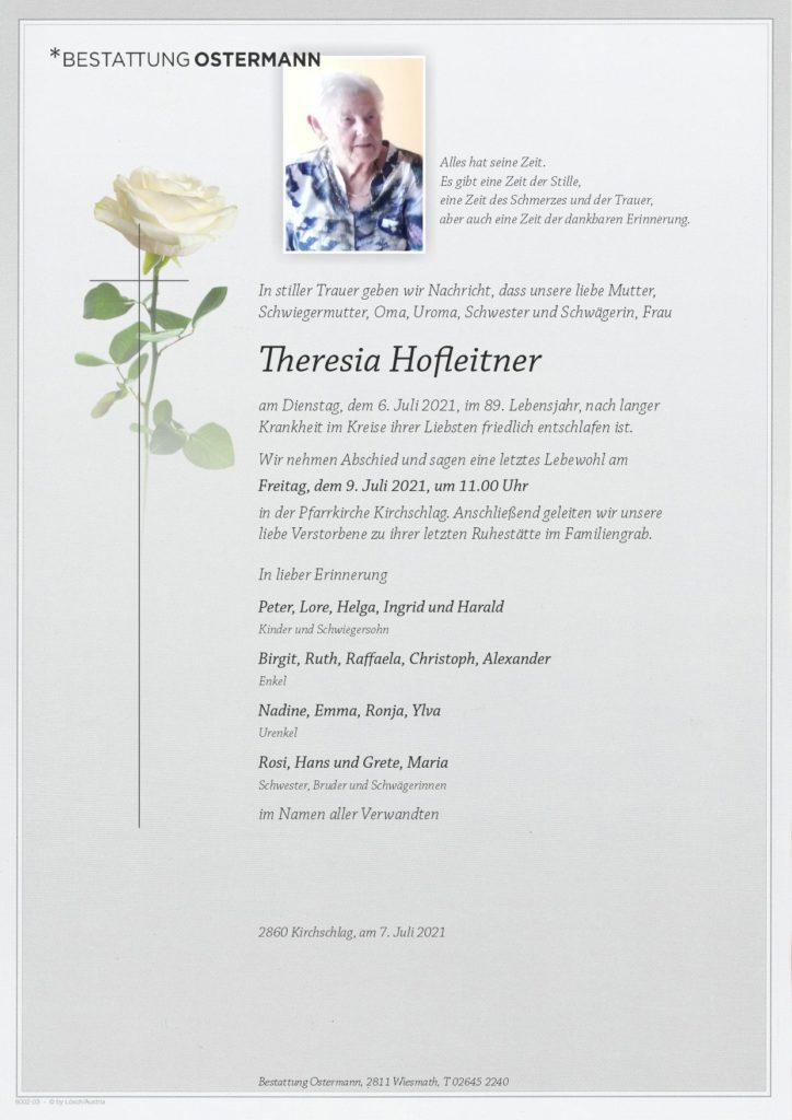 Theresia Hofleitner (88)