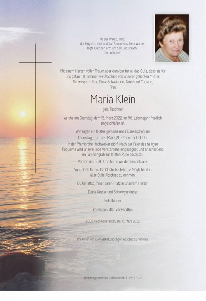 Maria Klein (85)