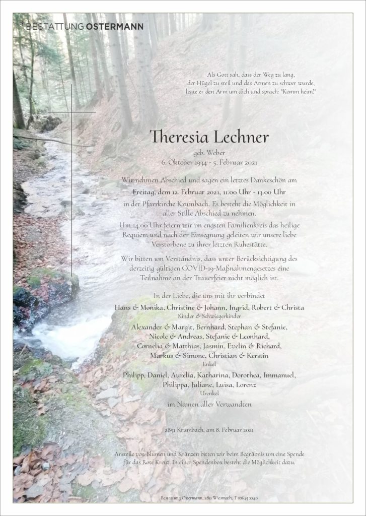 Theresia Lechner (86)