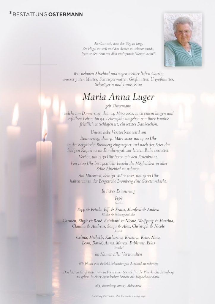 Maria Anna Luger (93)