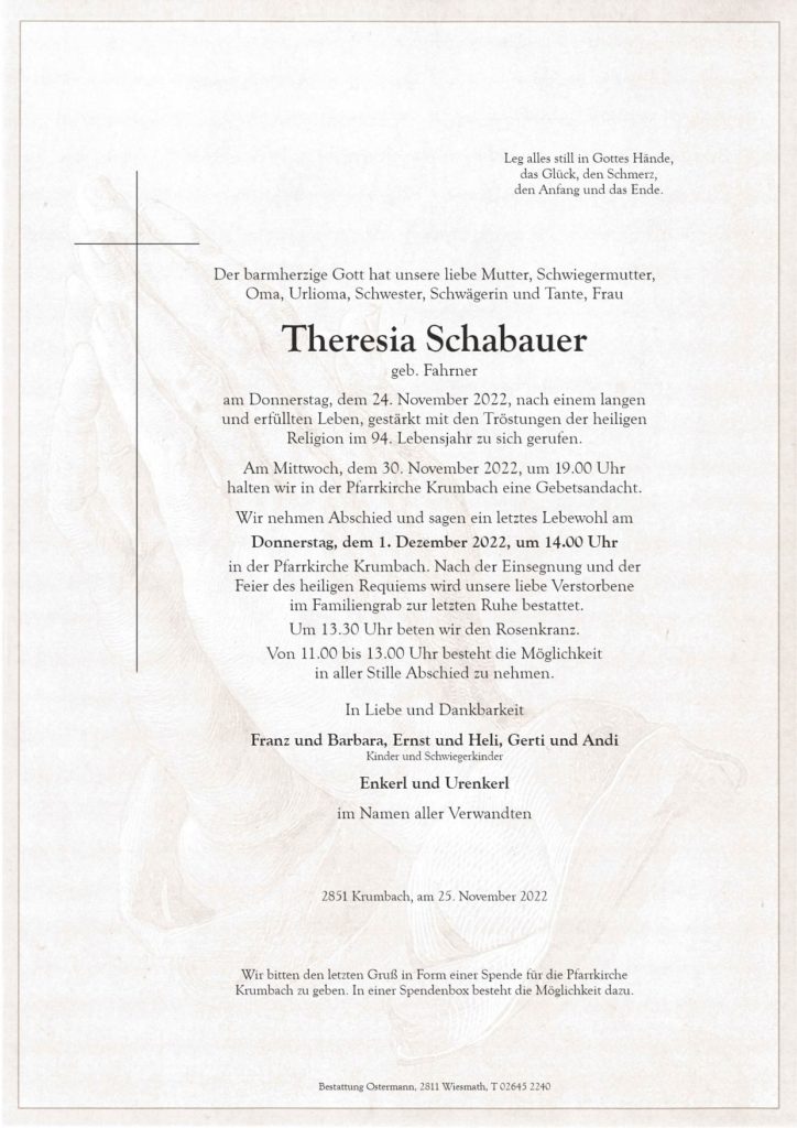 Theresia Schabauer (93)