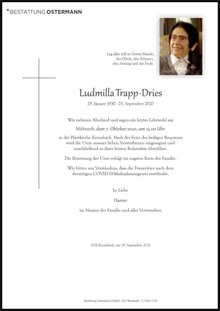 Ludmilla Trapp-Dries (90)