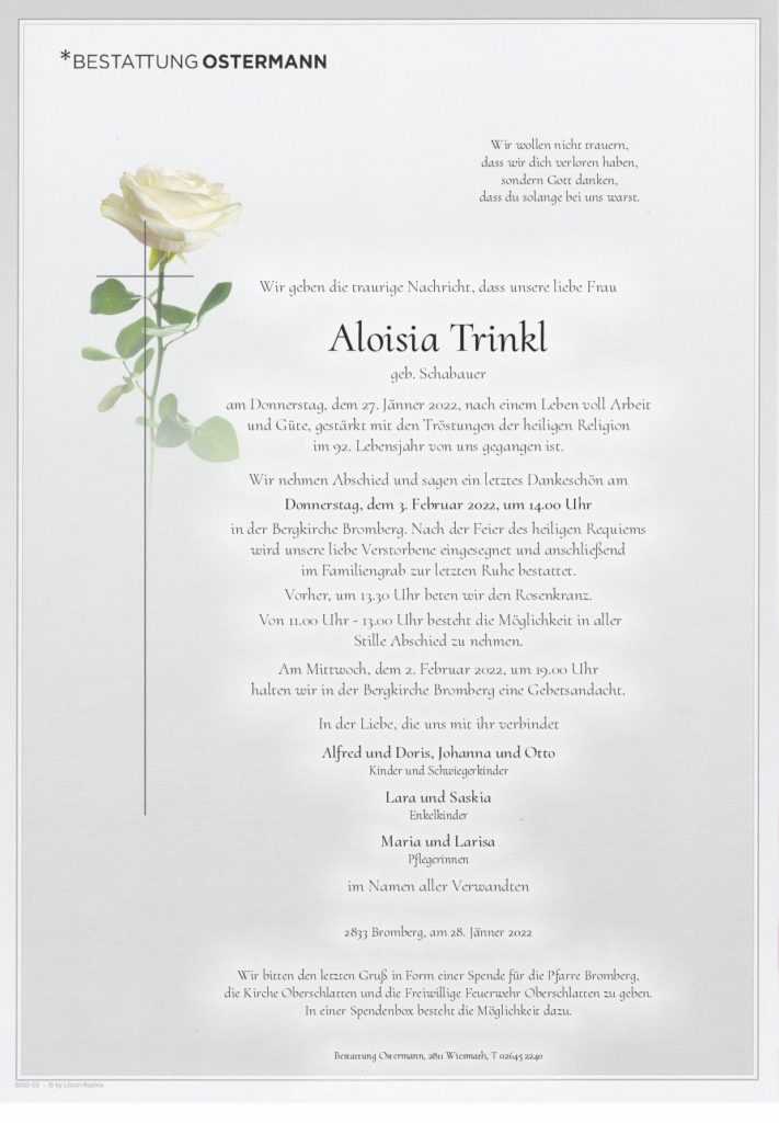 Aloisia Trinkl (91)