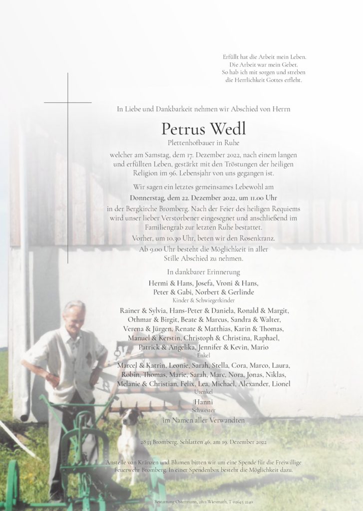 Petrus Wedl (95)