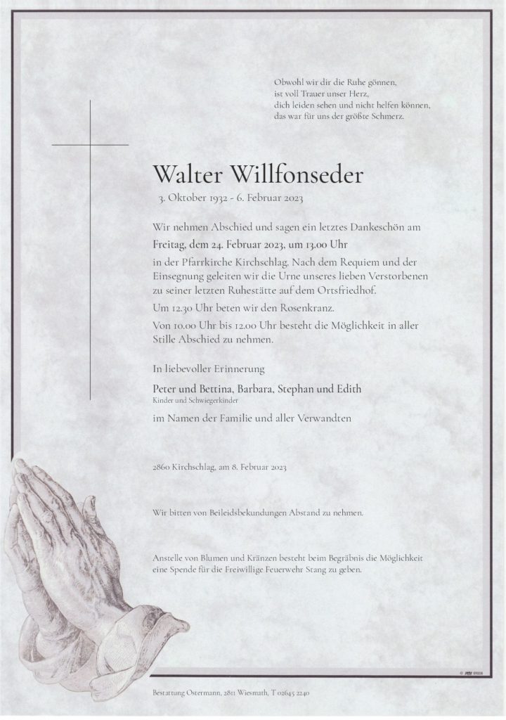 Walter Willfonseder (90)