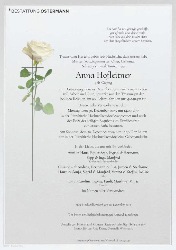 Anna Hofleitner (89)