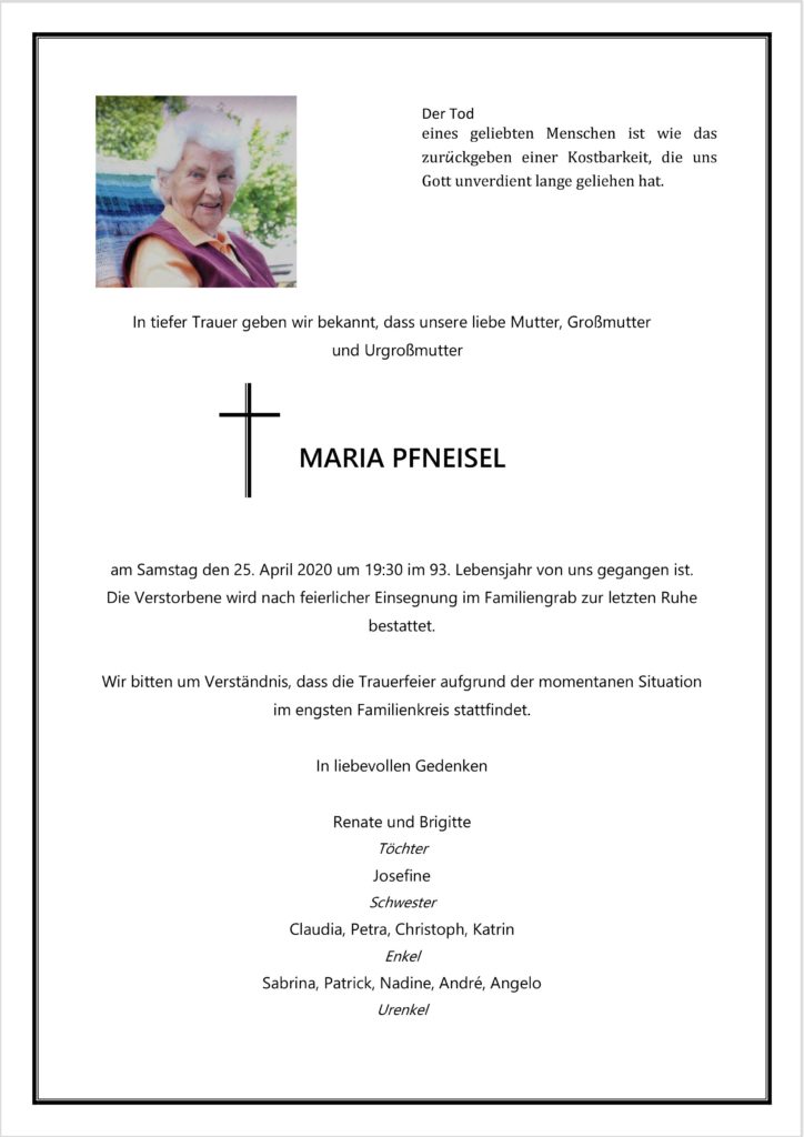 Maria Pfneisel (92)