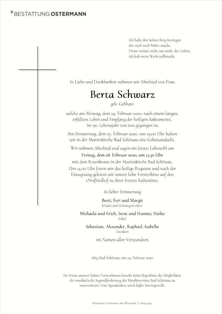 Berta Schwarz (89)